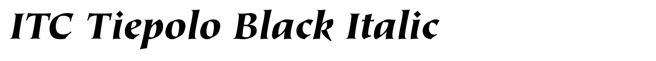 ITC Tiepolo Black Italic